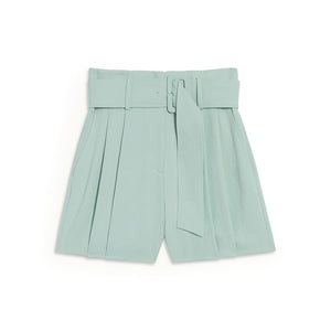 Sandro 'Artus' Green Belted High Rise Shorts Size L
