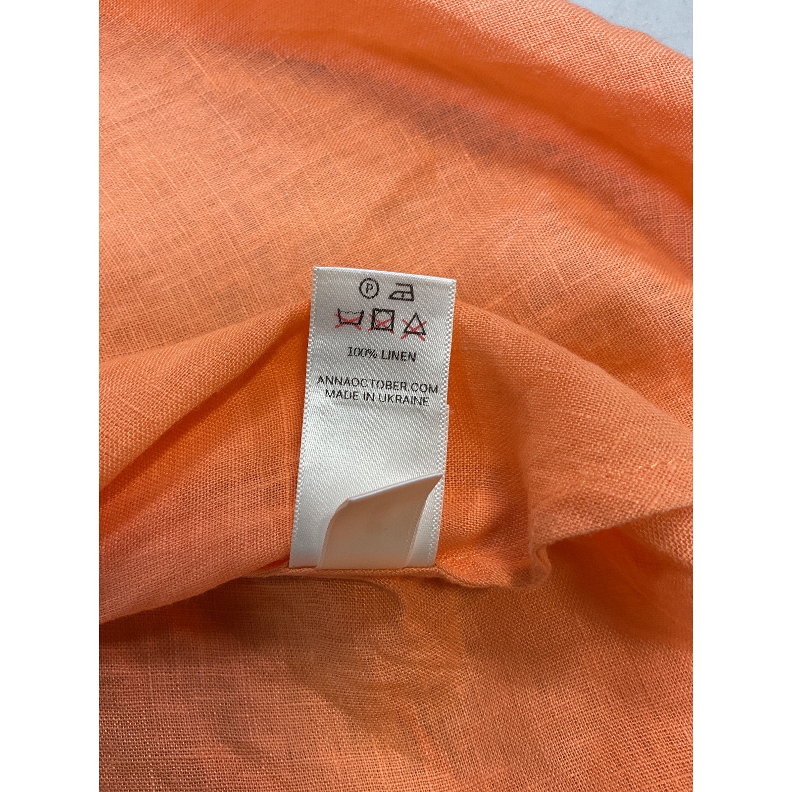Anna October 'Kamini' Orange Linen Dress Size S