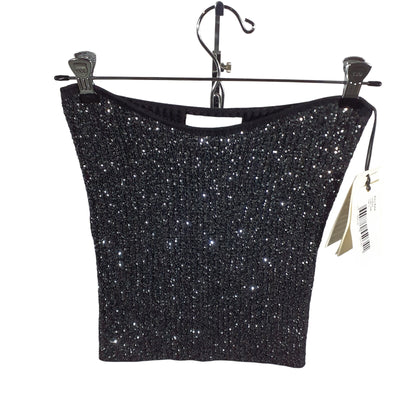 Ba&sh Sequined Black Puck Strapless Size XS Top NWT
