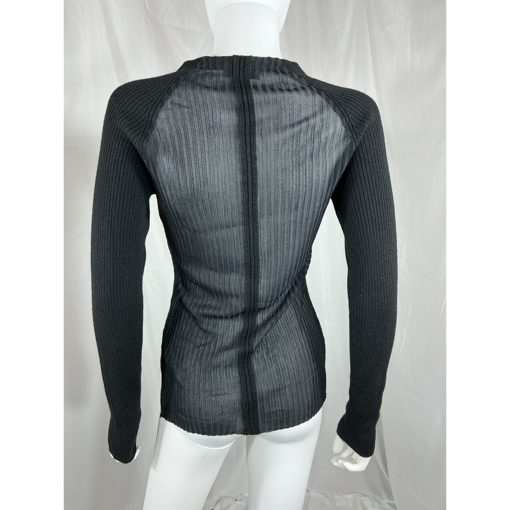 Rag & Bone Black Merino Wool Dorit Crew Size S/P