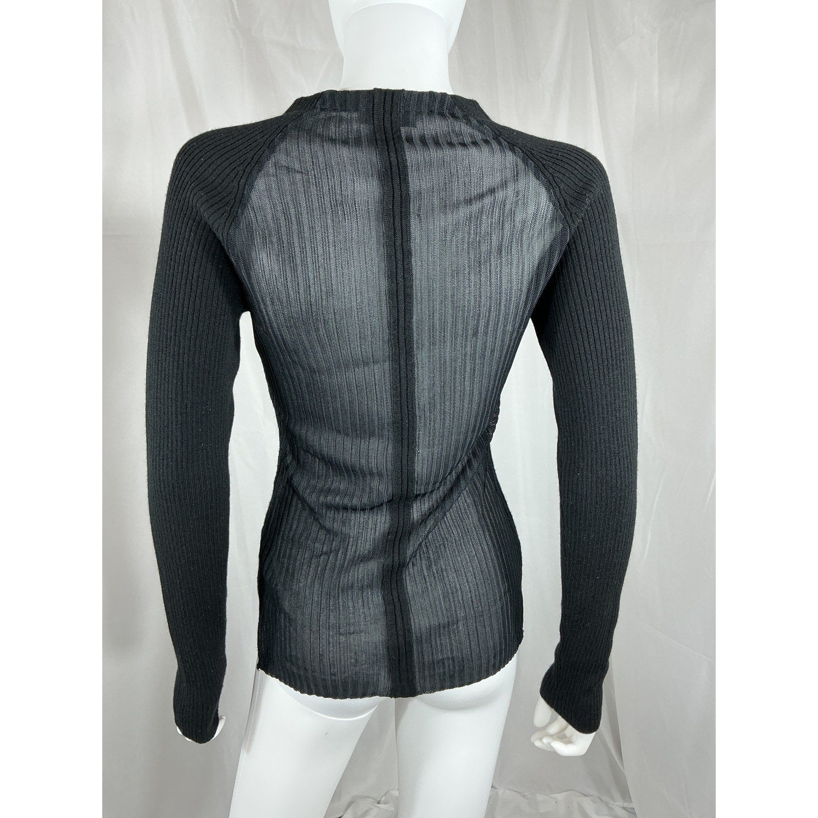 Rag & Bone Black Merino Wool Dorit Crew Size S/P