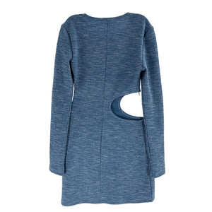 Reformation Ribbed Washed Blue Tracey Dress Size XS