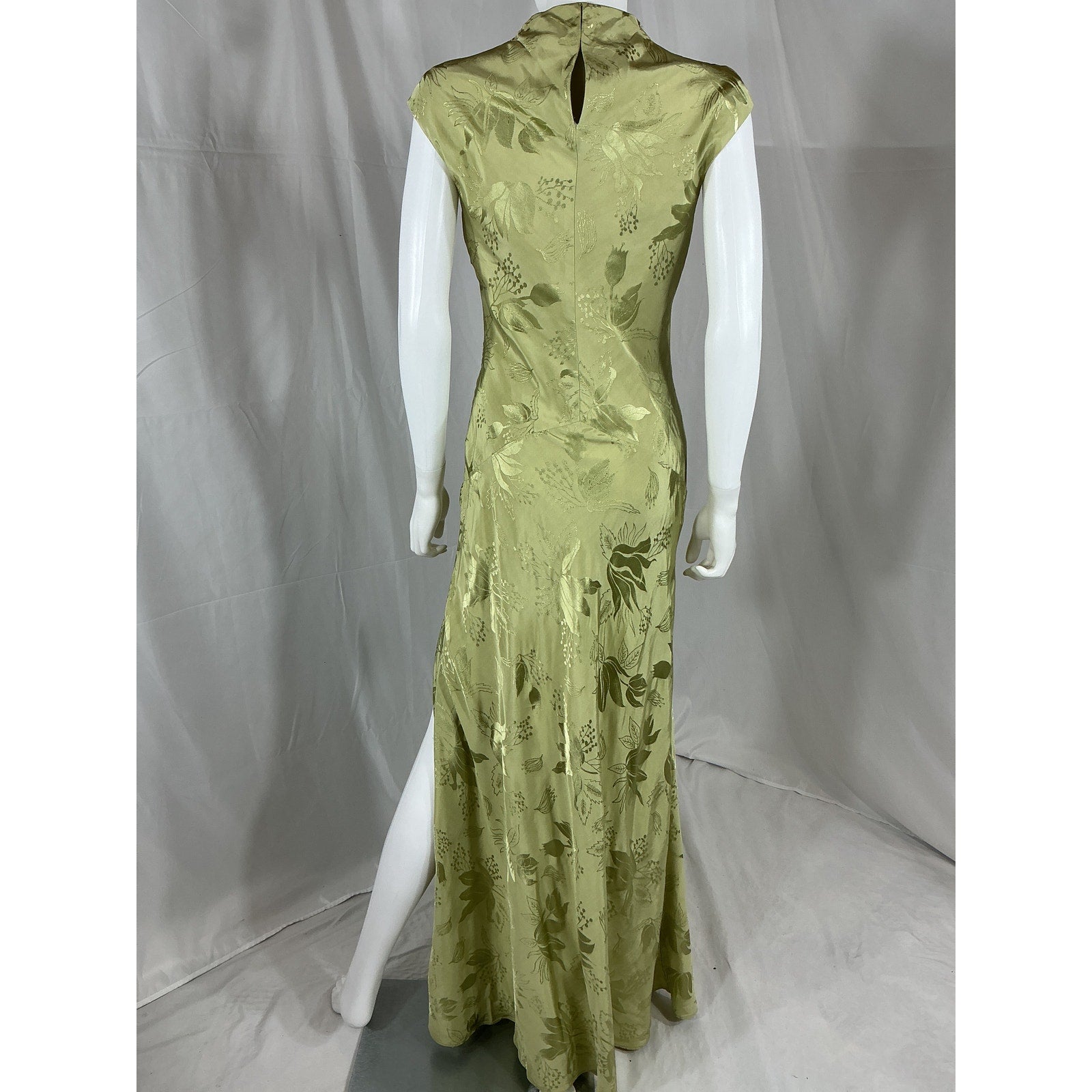 L'Academie 'Avalon' Green Viscose Maxi Dress Size XS