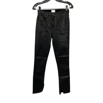 Simkhai Coated Black Rae High Rise Ankle Skinny Denim Jeans Size 25
