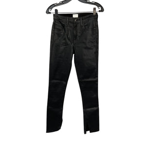 Simkhai Coated Black Rae High Rise Ankle Skinny Denim Jeans Size 25