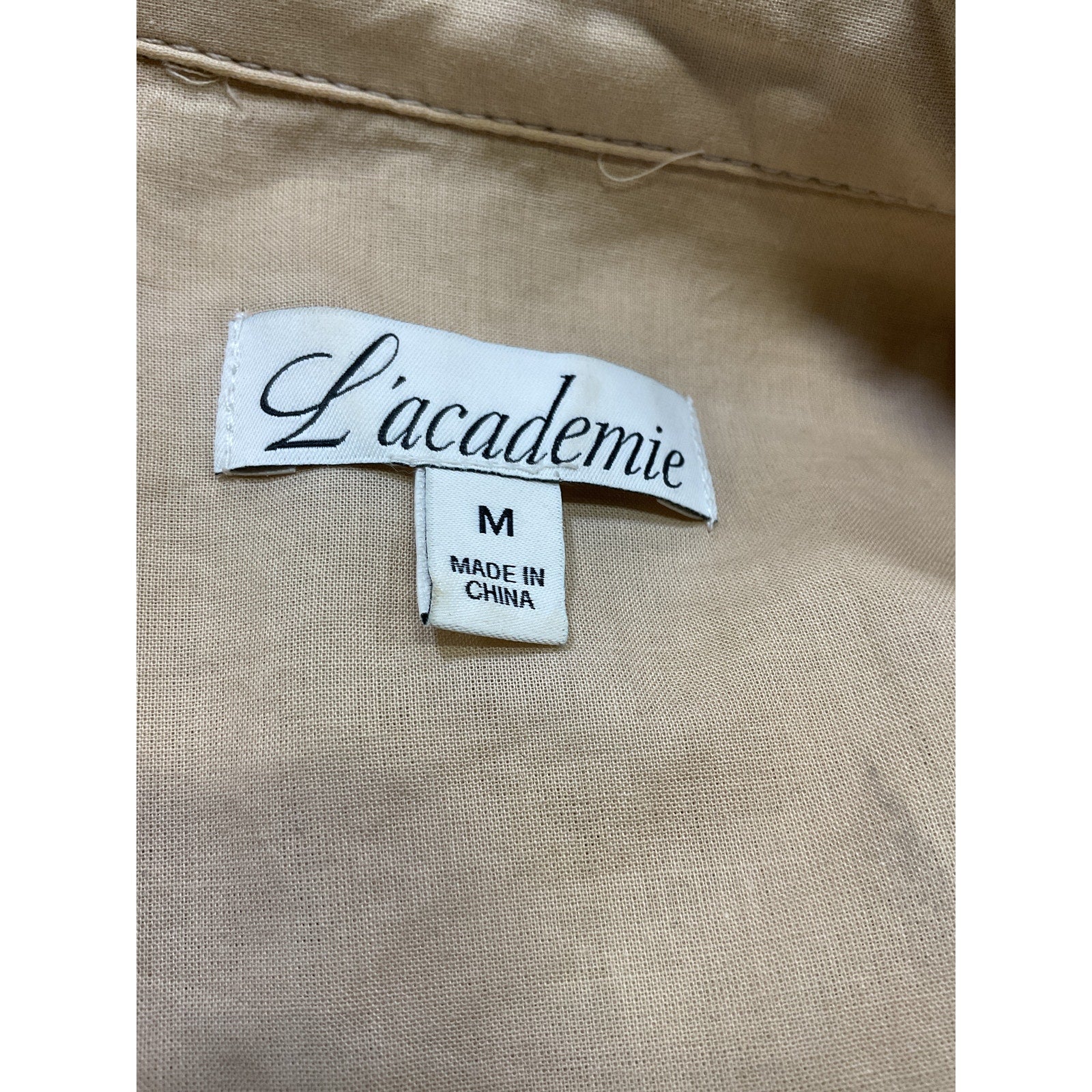 L'Academie 'Josefin' Beige Blouse Size M
