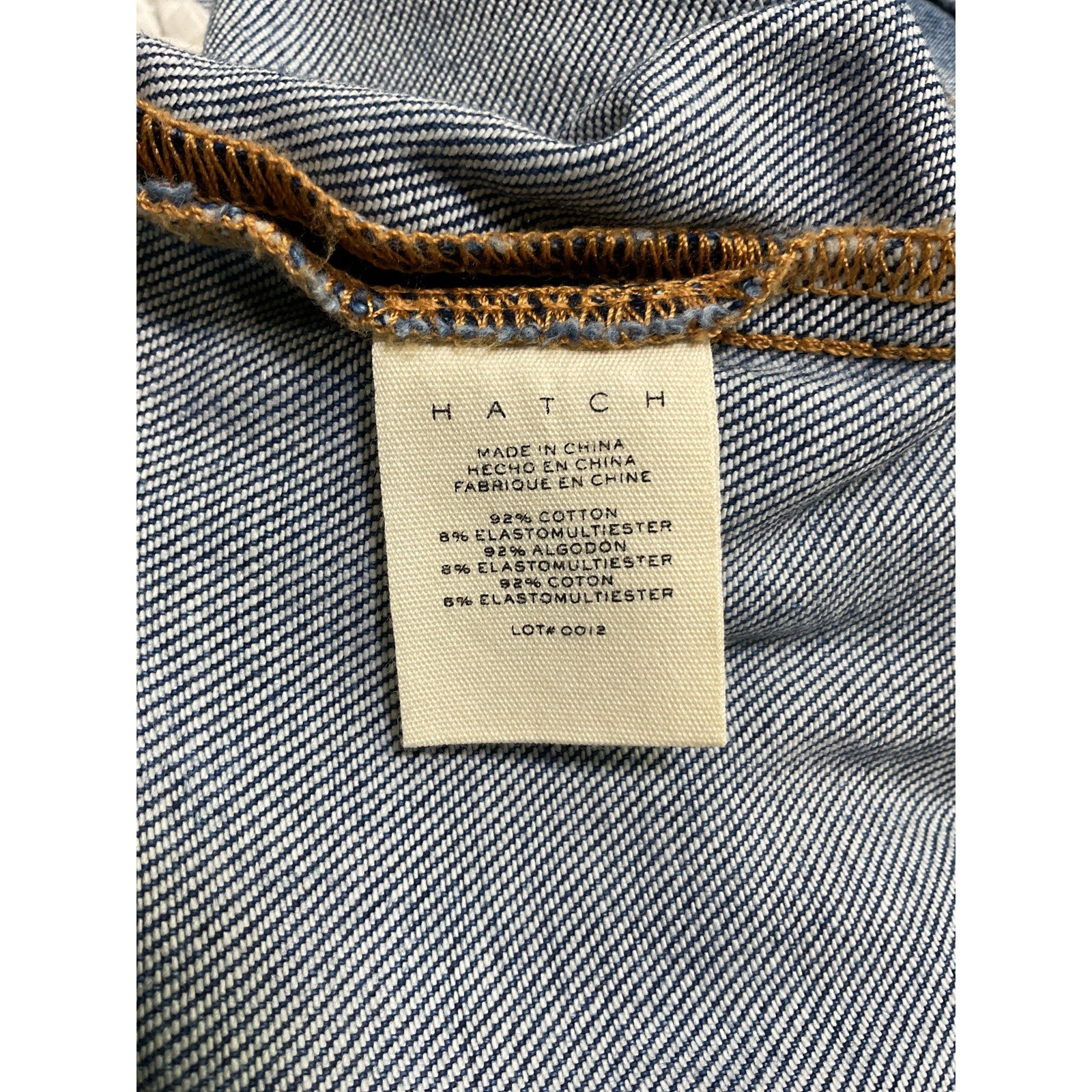 Hatch The Crop 'Maternity' Blue Cotton Denim Jean Size 29 - NWT