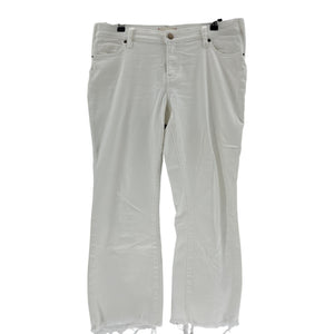 Hatch The Crop Maternity White Cotton Denim Jean Size 30