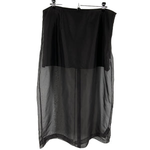 Frame Sheer Black Silk Organza Skirt Size 14