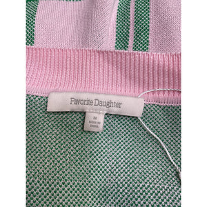 Favorite Daughter Plaid Pink Veronica Knit Top Size M