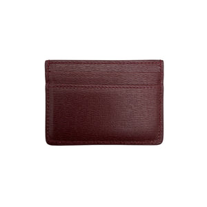 Gucci Script Burgundy Leather Card Holder