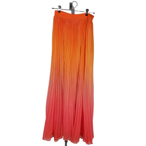 Rococo Sand Ombre Orange Georgette Maxi Skirt Size S