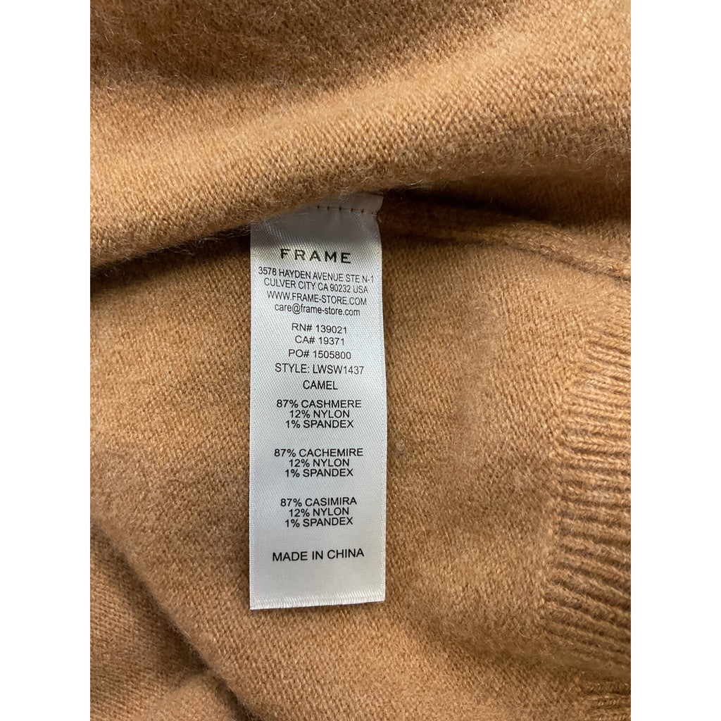 Frame Cut Out Mini Tan Cashmere Dress Size XS