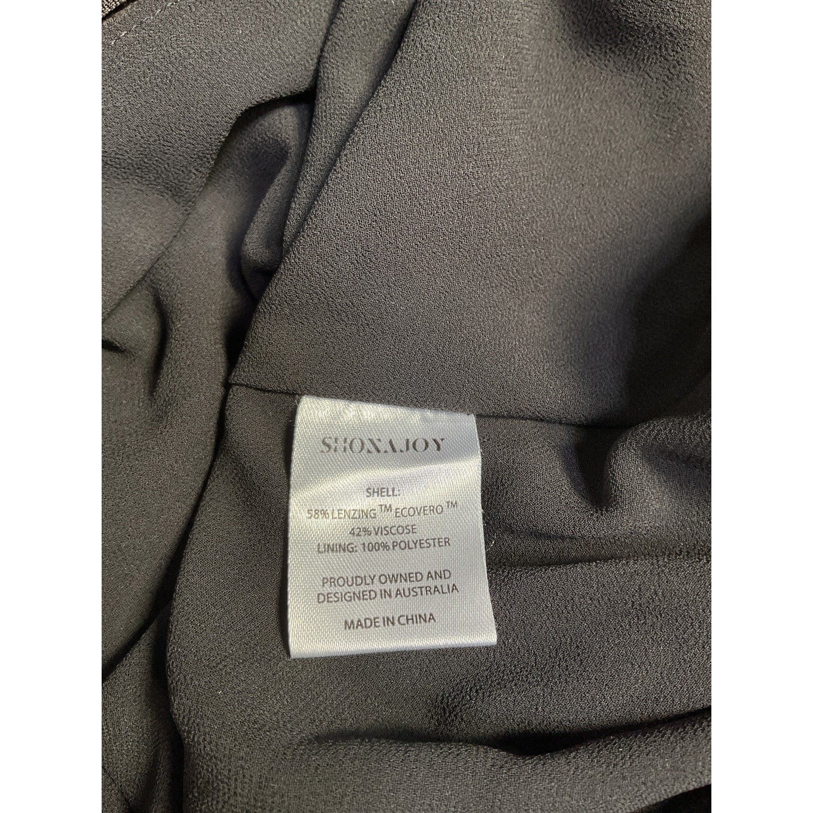 Shona Joy 'Thalia' Black Lenzing Midi Dress Size 4
