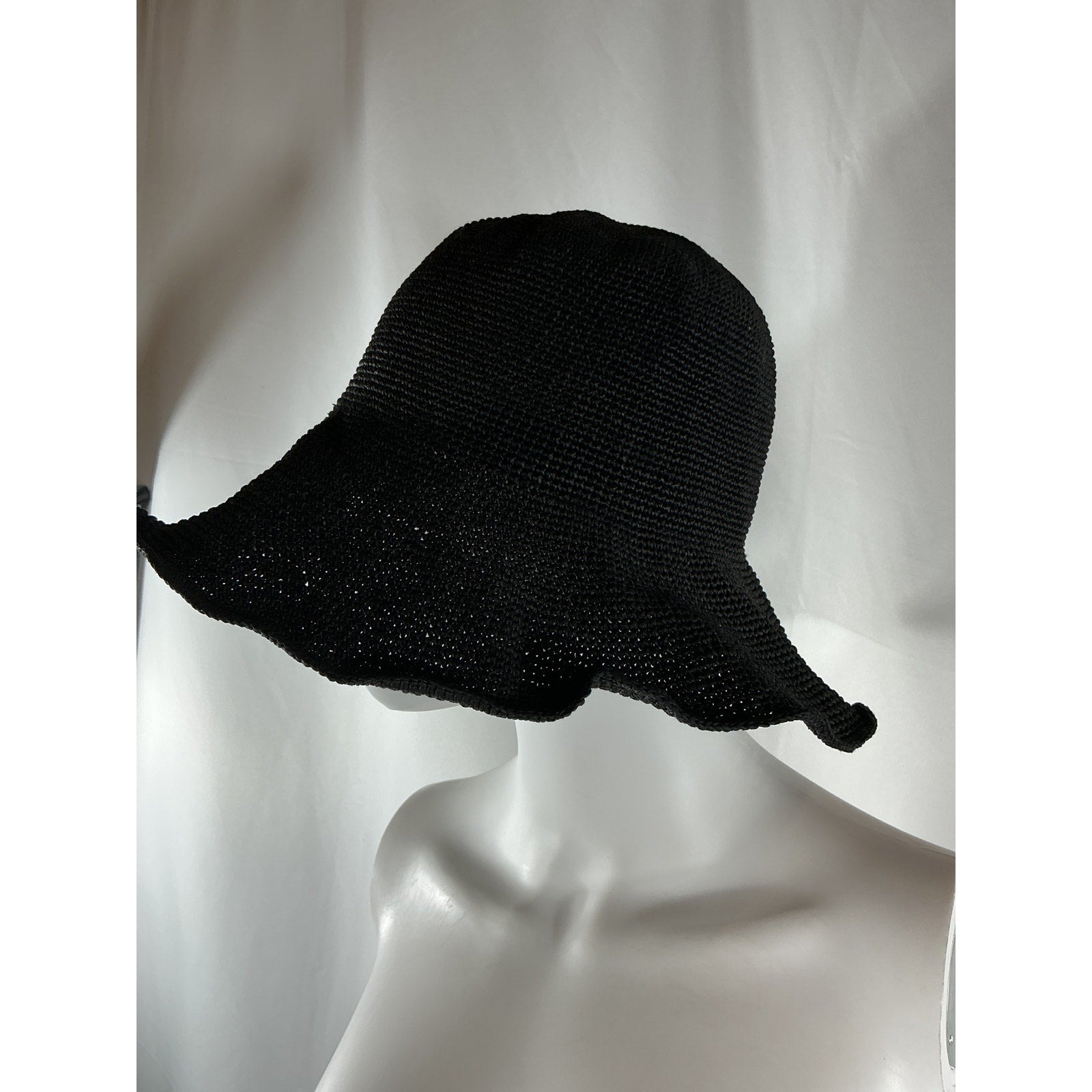 Toteme Woven Black Paper-Straw Hat Size OS