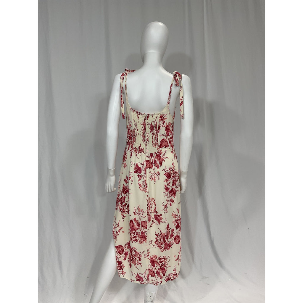 Reformation 'Besse' White Scoop Neck Dress Size 12
