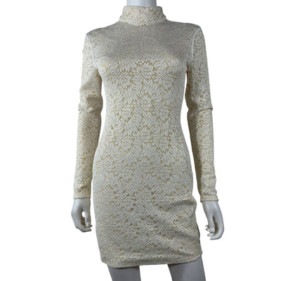 Michael Costello Lace Beige Lane Dress Size S