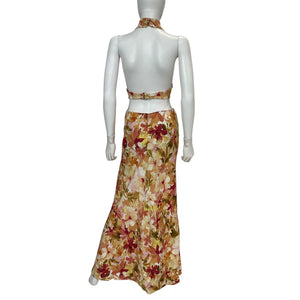 Significant Other Elegant Watercolor Floral Lapis Maxi Dress Size Aus 14 / US 10