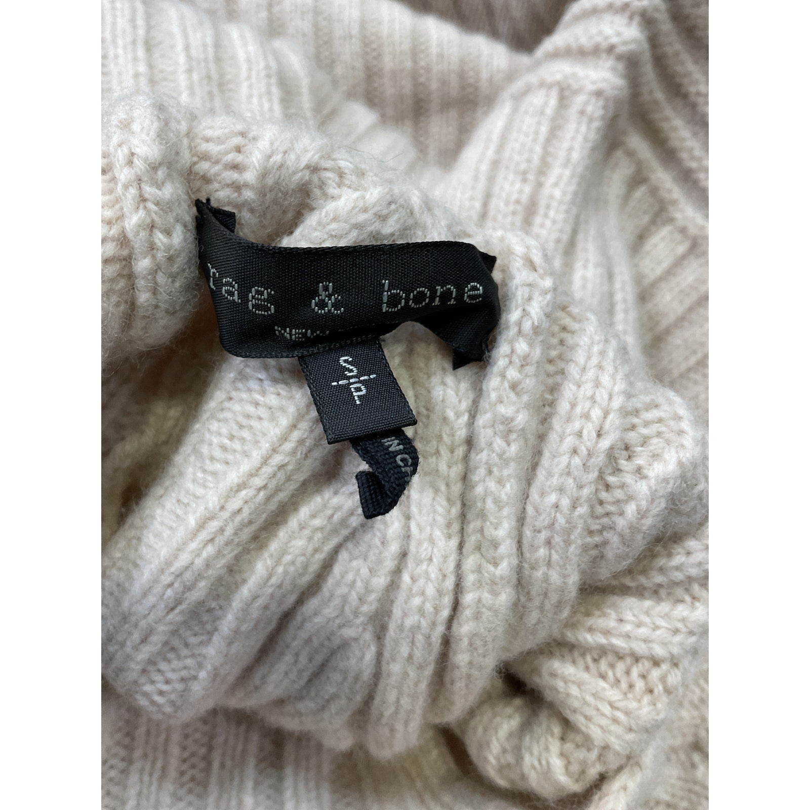 Rag & Bone 'Oaks' White Wool Mockneck Top Size S