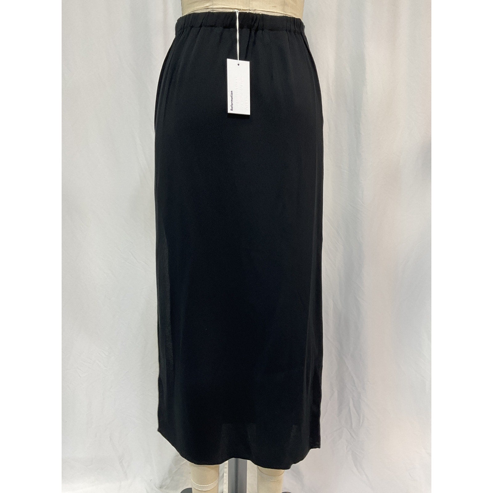 Reformation 'Nori' Black Viscose Skirt Size 2 - NWT