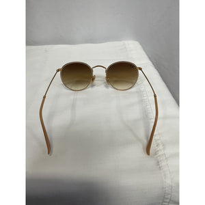 Ray-Ban Round Tan Metal Sunglasses