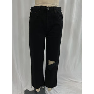 Re/Done '70's' Black Stove Pipe Denim Jeans Size 30 - NWT