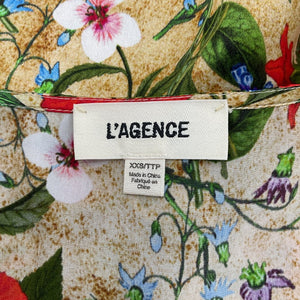 L'agence Floral Yellow Multi Gabriella Tank Top Size XXS