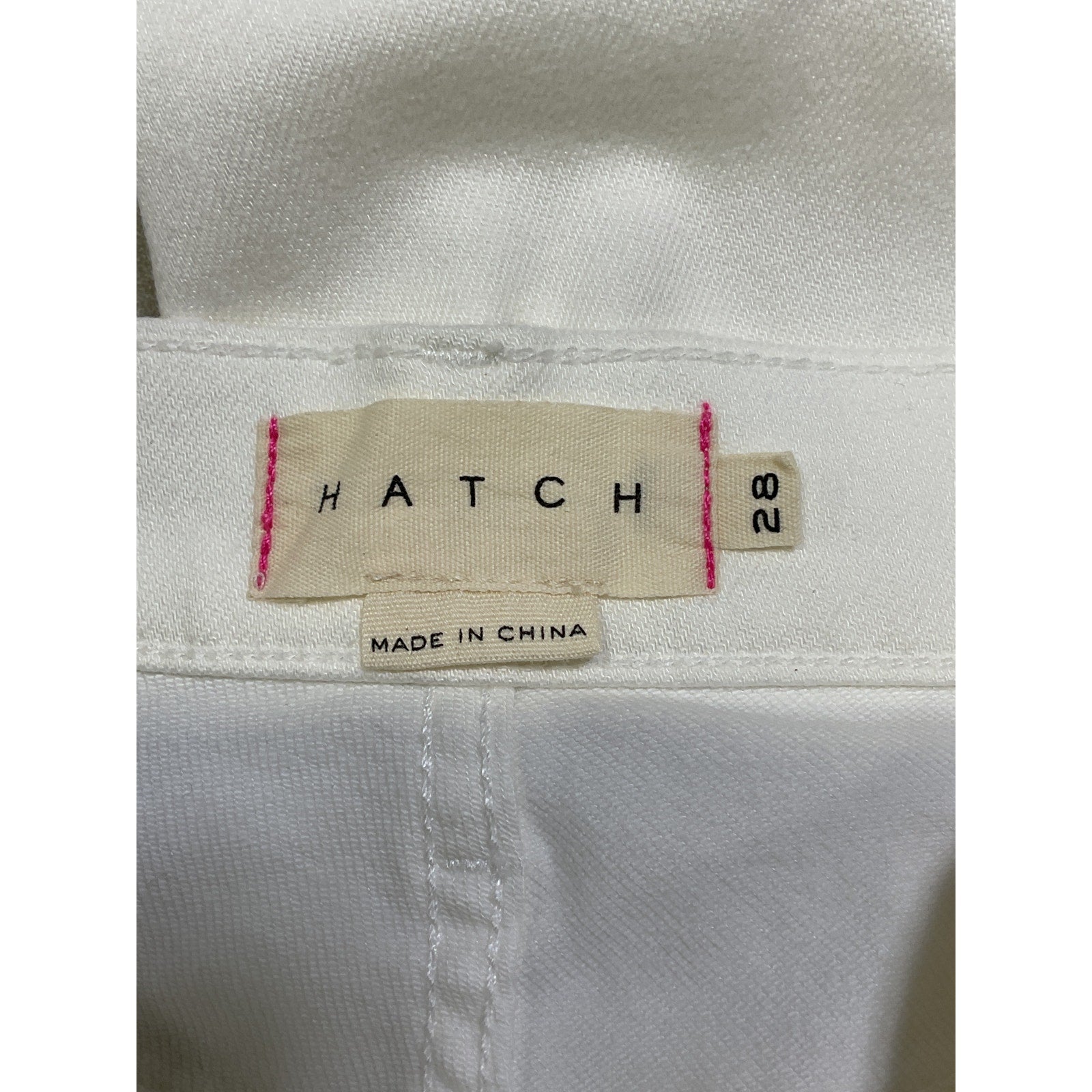 Hatch 'The Crop' White Maternity Denim Jean Size 28 - NWT