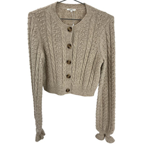 Tularosa Cropped Beige Palmira Cardigan Size S