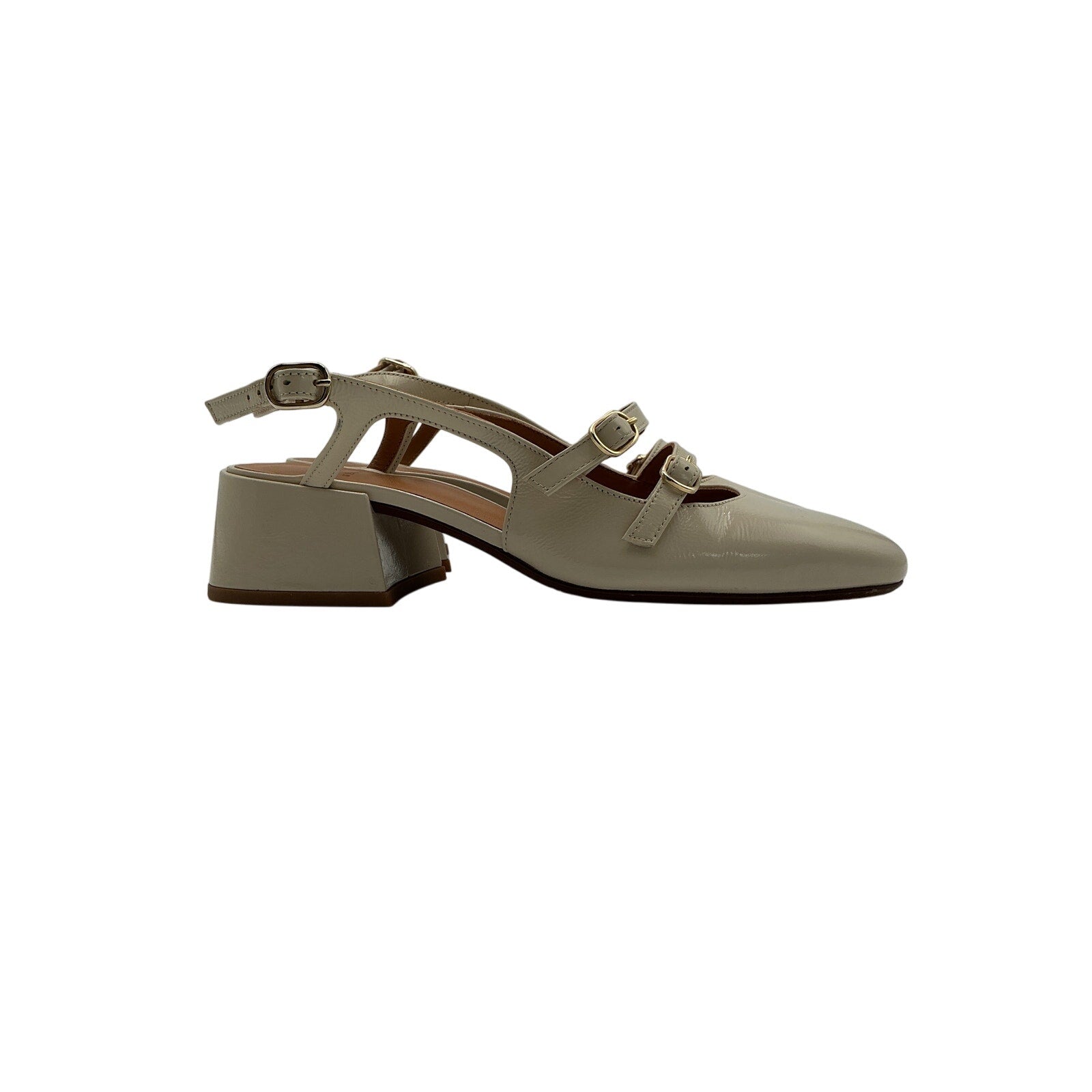 Sézane 'Paula' Beige Leather Babies Size 6