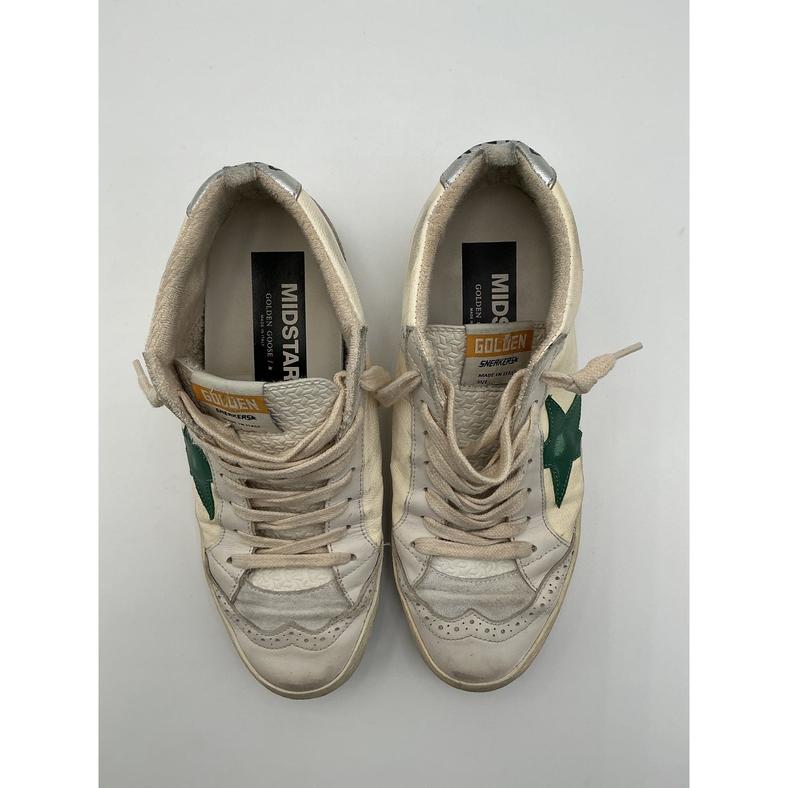 Golden Goose White Leather Mid Star Sneaker Size 8