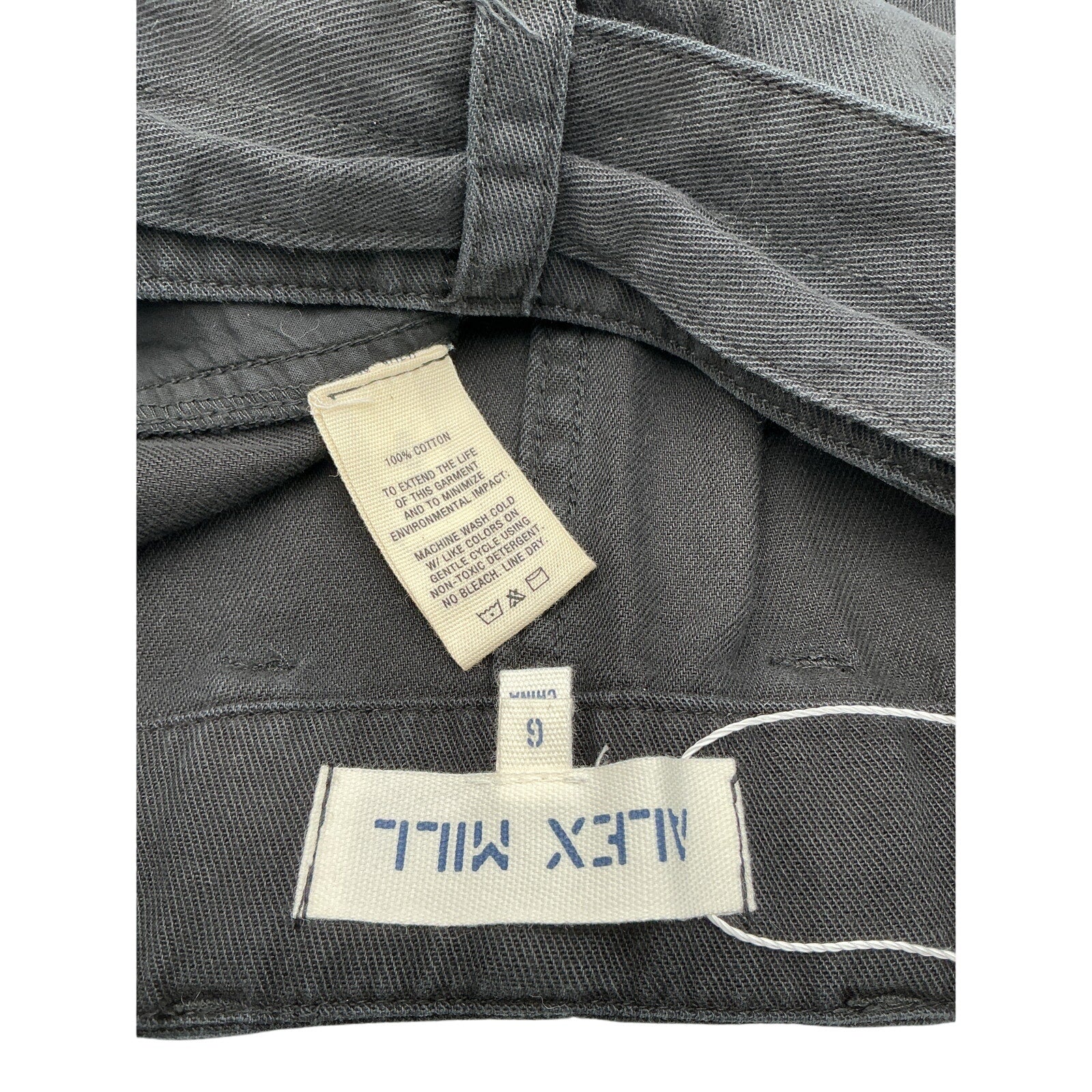 Alex Mill '9Th Street' Black Cotton Pant Size 6