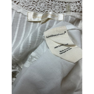 Loveshackfancy Lace White Gavilan Blouse Size XS