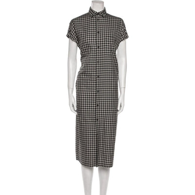 Balenciaga Oversized Black And White Plaid Shirt Dress Size 32 / US 0