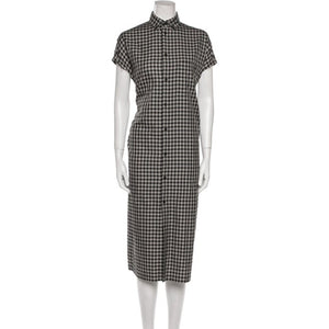 Balenciaga Oversized Black And White Plaid Shirt Dress Size 32 / US 0