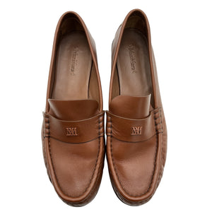 Max Mara Classic Brown Monogram Loafers Size 39 EU / US 9