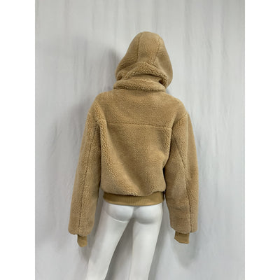 Alo Yoga Foxy Sherpa Tan Polyester Jacket Size M