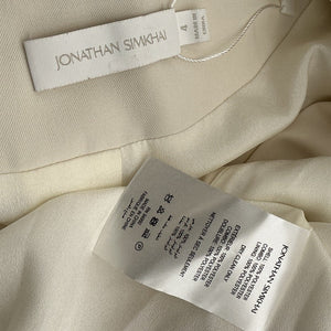 Simkhai Pleated Beige Lizzie Blazer Size 4