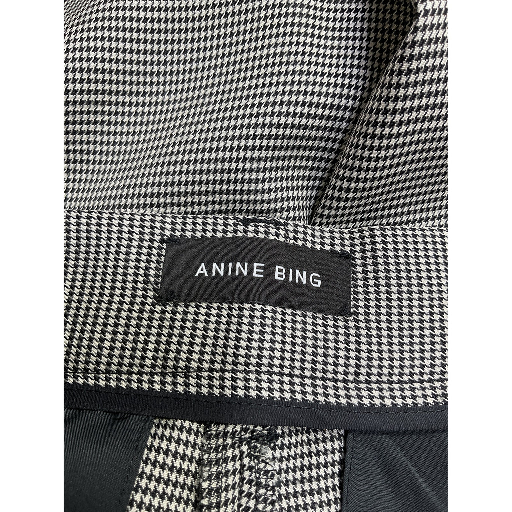 Anine Bing 'Carrie' Black Wool Pant Size 4