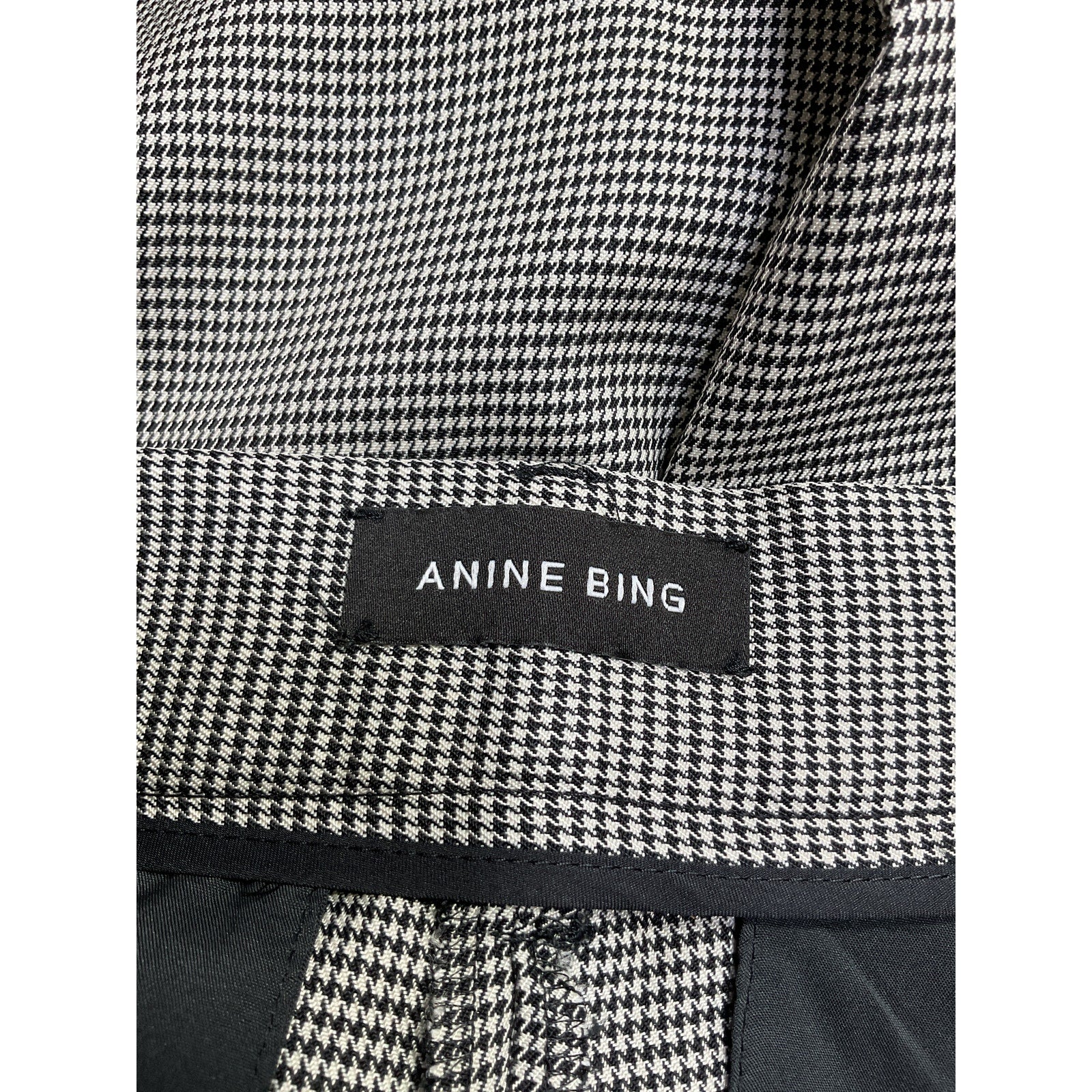 Anine Bing 'Carrie' Black Wool Pant Size 4