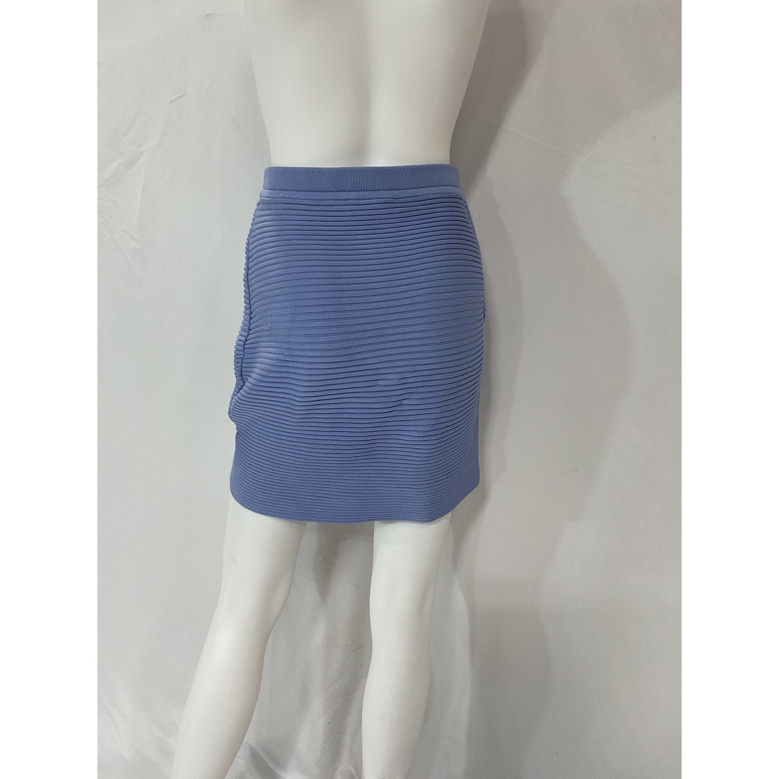 Jonathan Simkhai 'Sydney' Blue Compact Rib Wrap Skirt Size S
