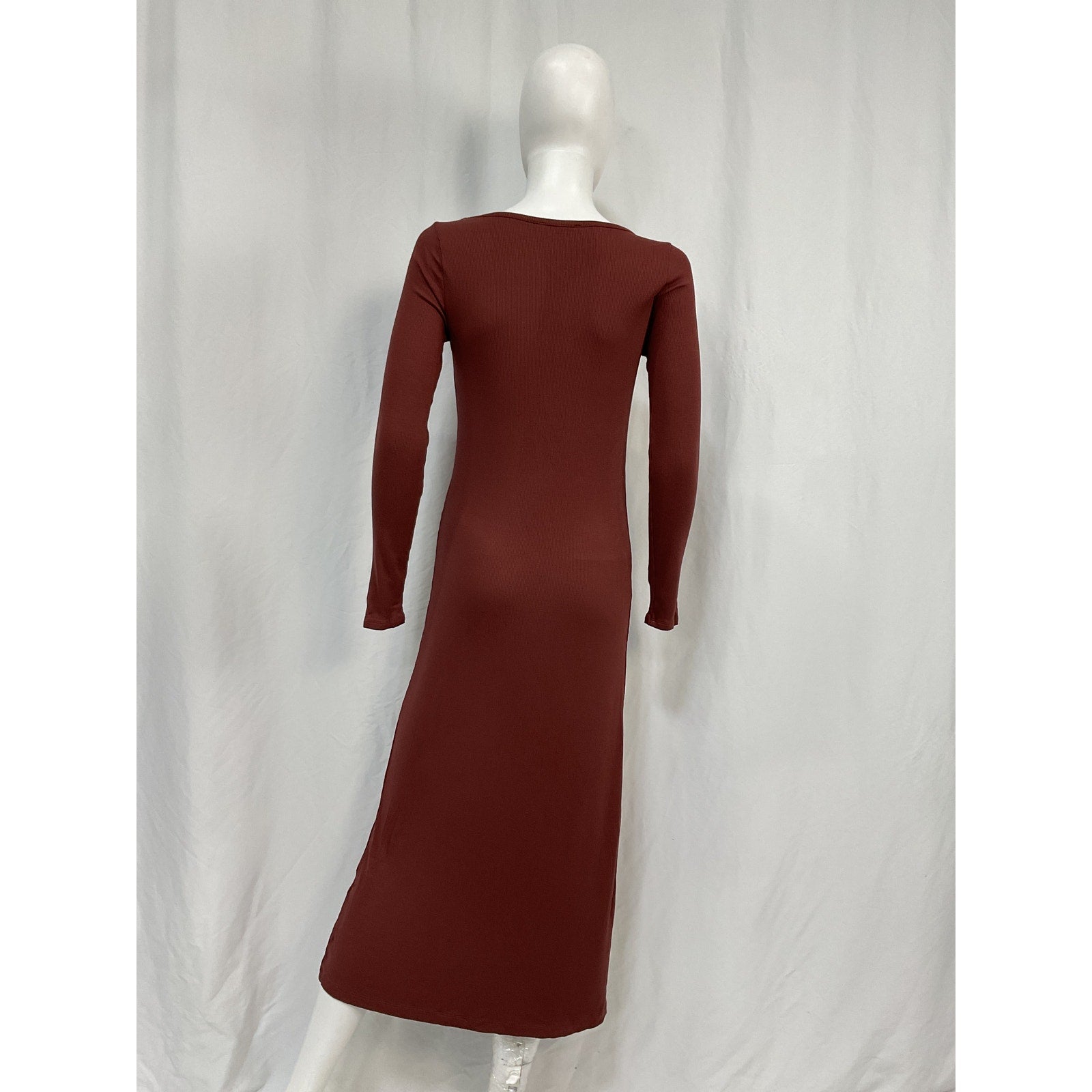 Hatch The Longsleeve Red Rayon Rib Dress Size 2