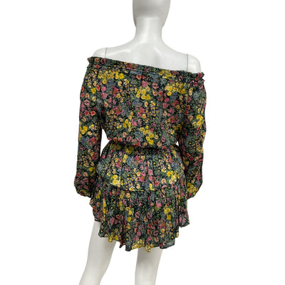 LoveShackFancy Romantic Yellow Popover Mini Dress Size Petit