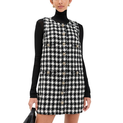 Reformation Checked Multicolor Tropez Dress Size 4