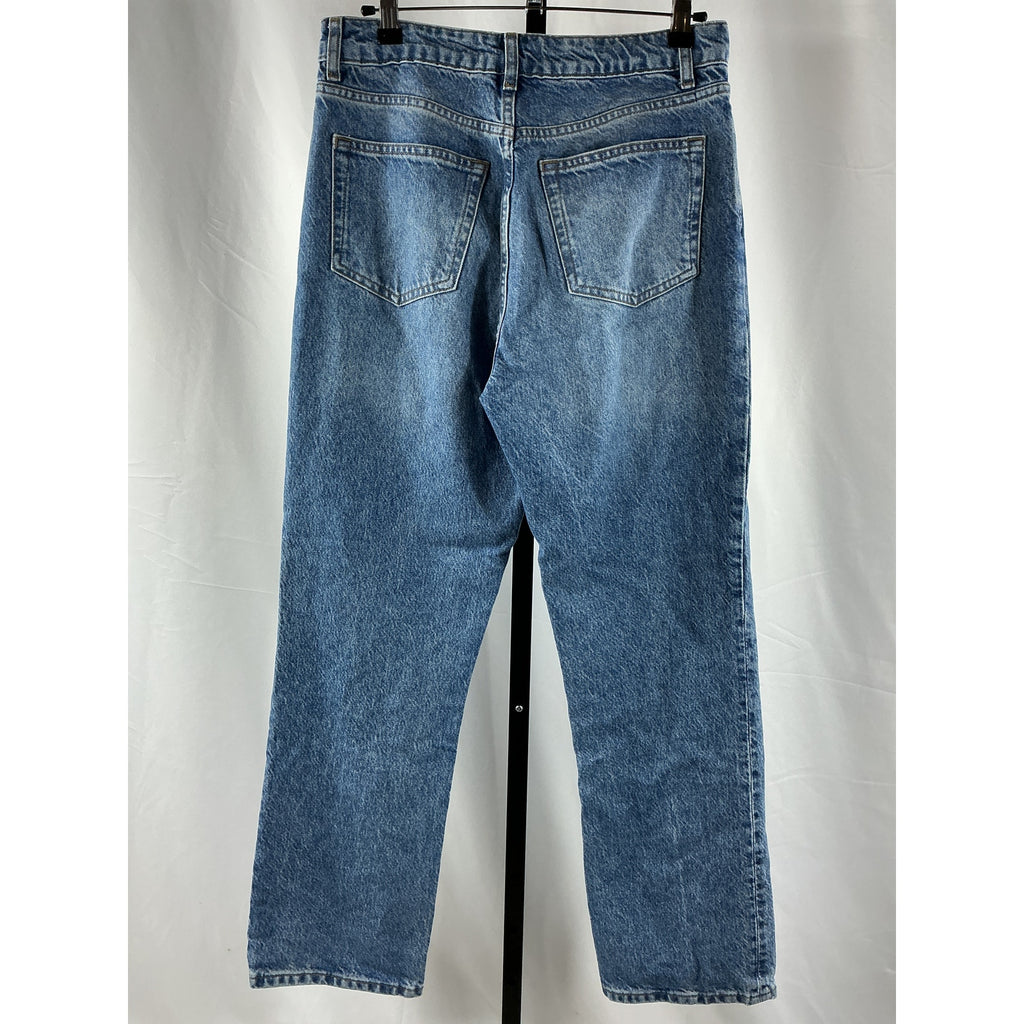Reformation 'Cynthia' Blue Cotton High Rise Straight Jeans Size 28