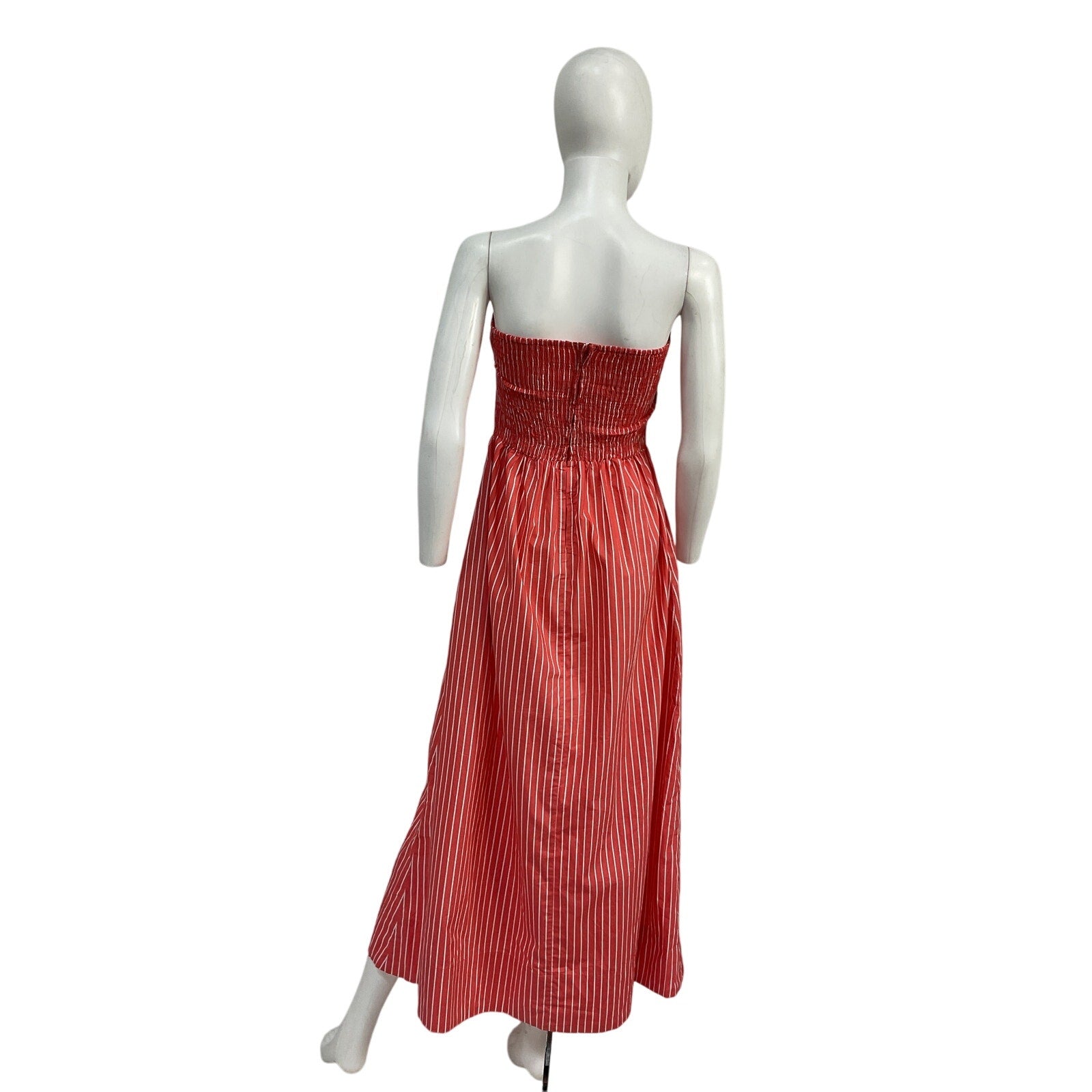 Faithfull The Brand 'Dominquez' Pink Cotton Midi Dress Size US 4