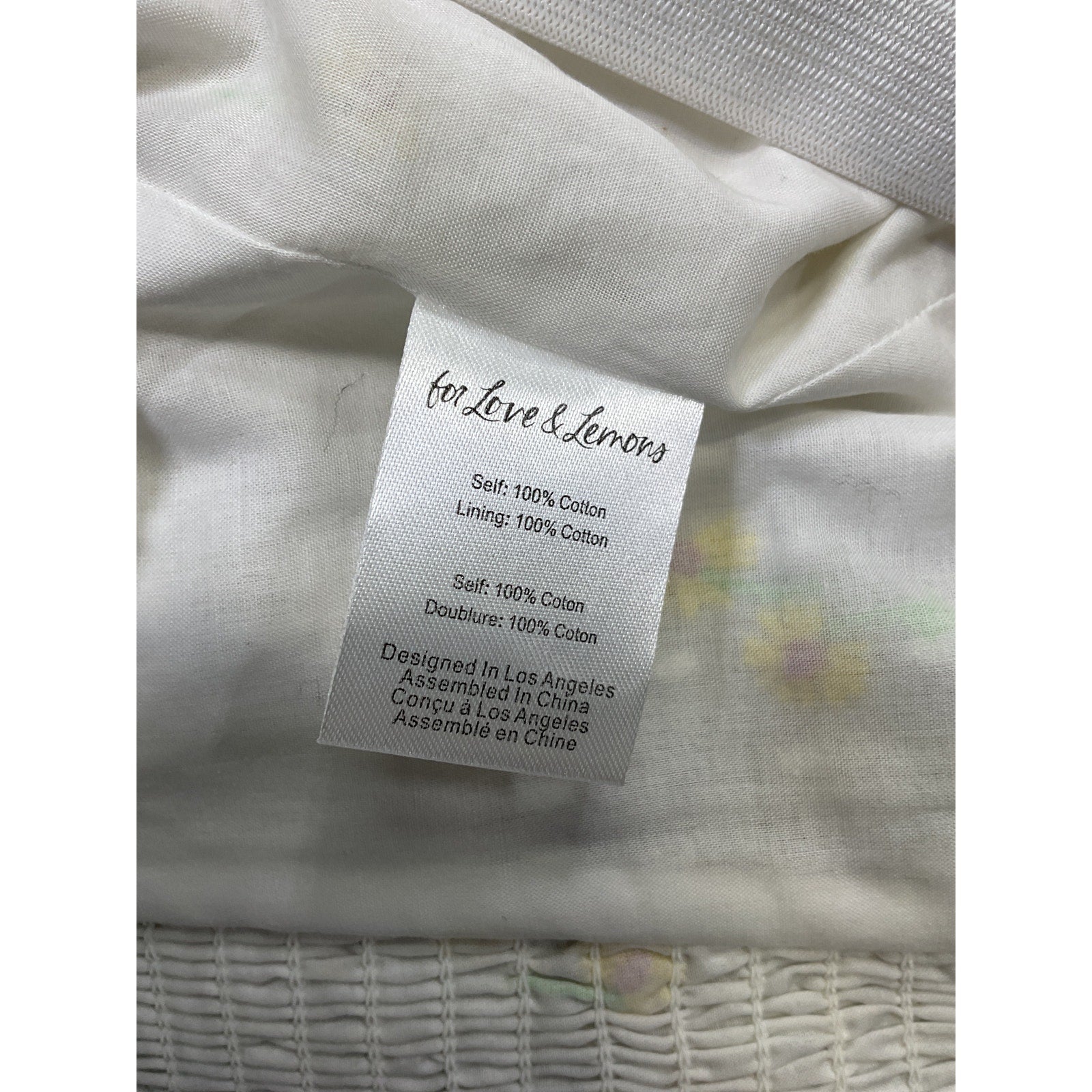 For Love & Lemons 'Abby' White Blouse Size XS