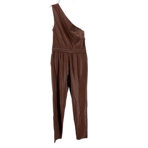 Mother Sleek Friar Brown Landslide Jumpsuit Size S