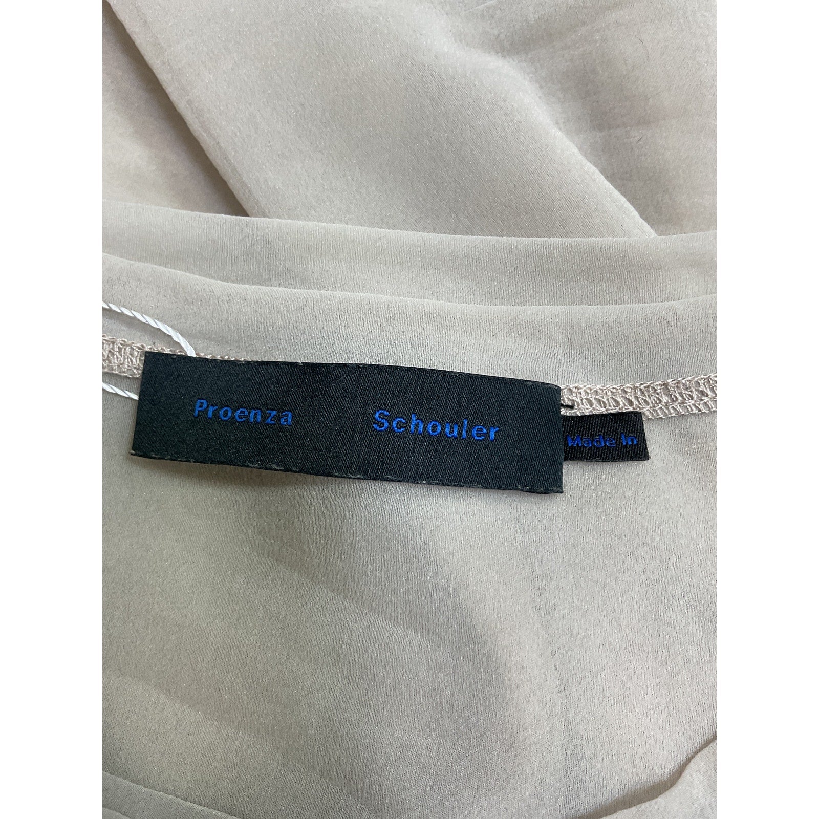 Proenza Schouler 'Dara' Beige Polyester Top Size XS