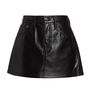 Agolde Sleek Black Liv Mini Skirt Size 24
